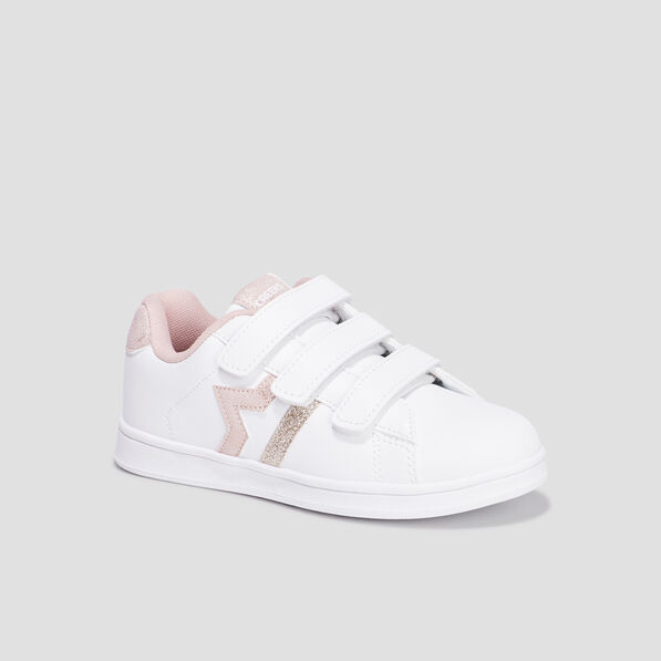 tennis basses a scratchs creeks iconic jaune or fille Tennis basses à scratchs Creeks Iconic jaune or fille