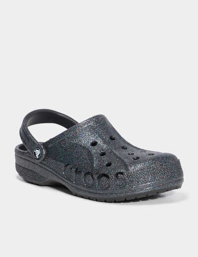 Sabots de plage paillettes multicolore femme