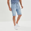 Bermuda droit 5 poches en jean Creeks denim bleach homme