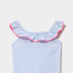 Maillot de bain 2 pi&egrave;ces volants bleu clair b&eacute;b&eacute; fille