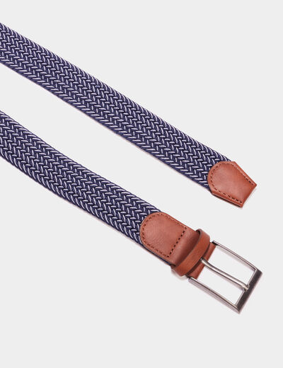 Ceinture tressée multicolore homme