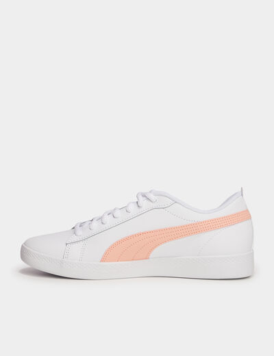 Tennis basses en cuir Puma Smash blanc femme