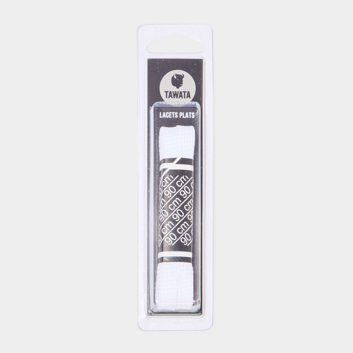 Lacet plat 90 cm Tawata blanc mixte