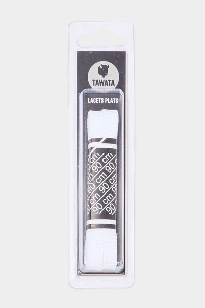 Lacet plat 90 cm Tawata blanc mixte