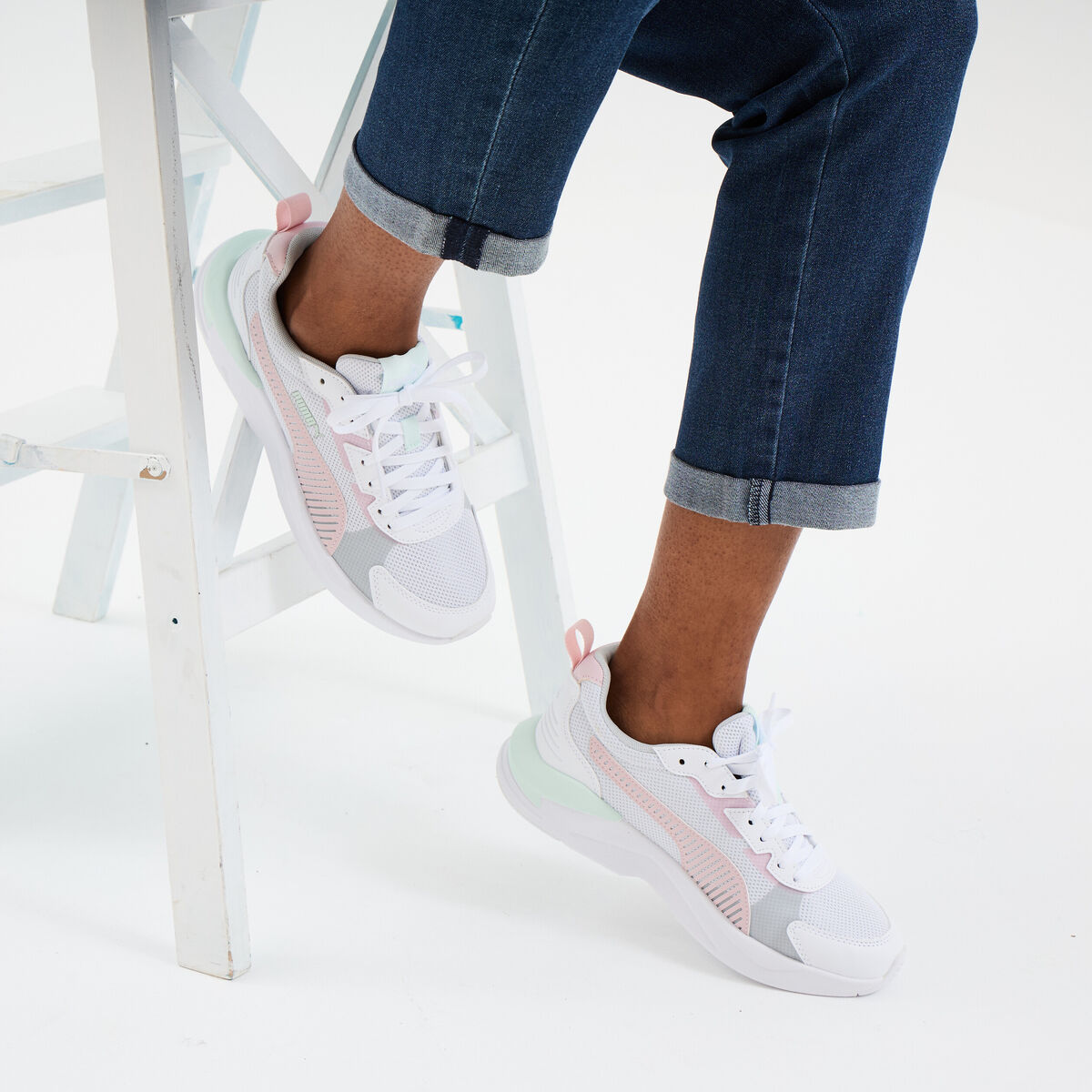 Baskets running Puma XRAY V3 LITE vert pastel femme