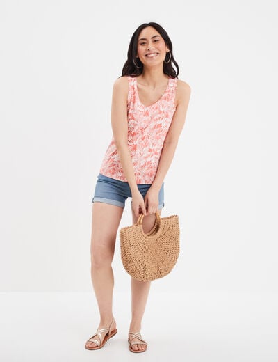 Short en jean slim denim double stone femme