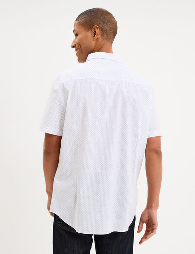 Chemise manches courtes coton blanc homme