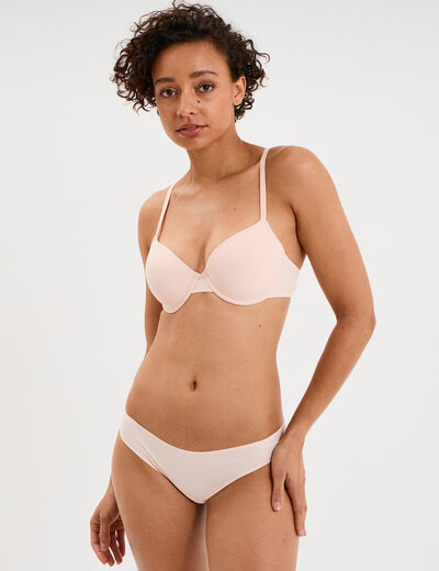 Soutien-gorge corbeille microfibre rose clair femme