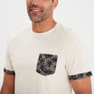 T-shirt manches courtes 1 poche Liberto ecru homme