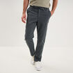 Pantalon chino droit confort vert fonc&eacute; homme