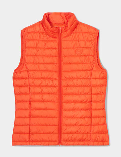 Doudoune légère déperlante sans manches orange homme