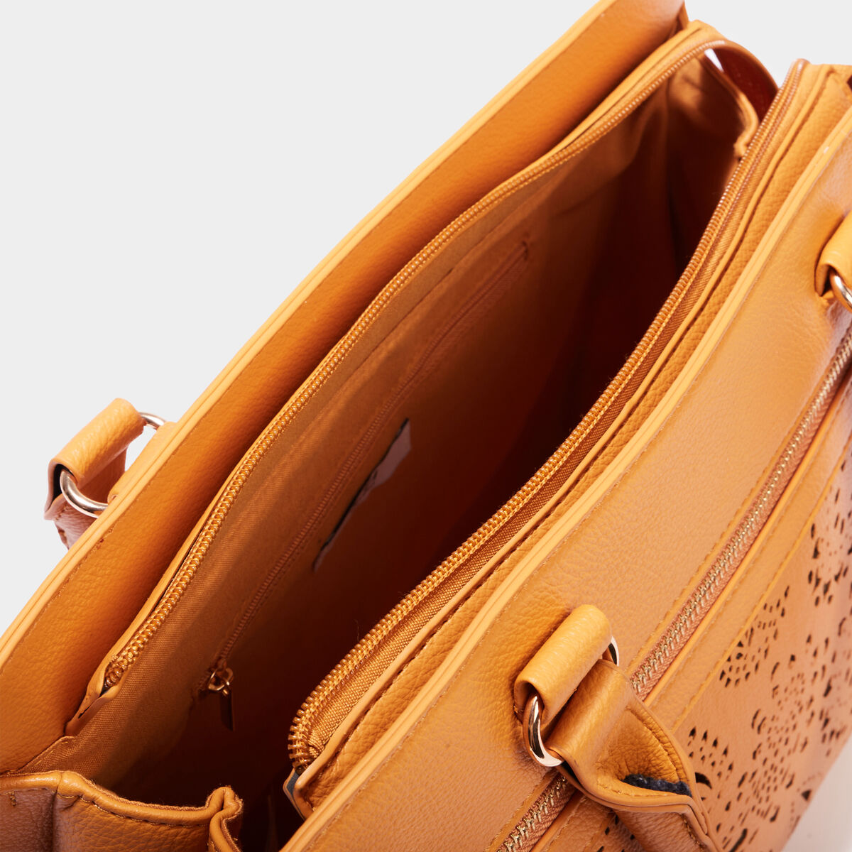 Sac rectangulaire bandoulière ajustable jaune moutarde femme