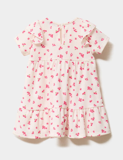 Robe évasée avec volants blanc bébé fille
