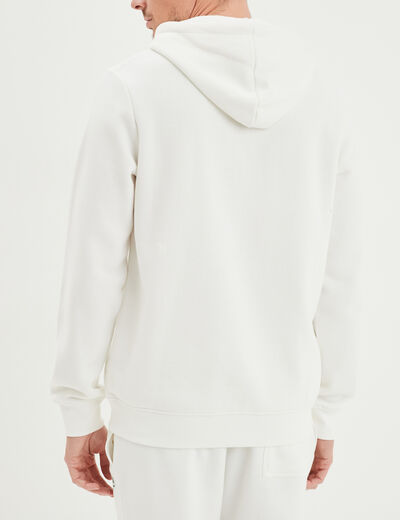 Sweat à capuche hoodie logo Creeks blanc homme