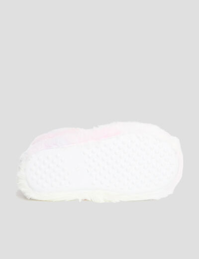 Chaussons bottines fausse fourrure multicolore fille