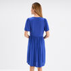 Robe courte buste brodé bleu roi femme