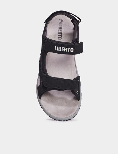 Sandales à scratchs noir homme