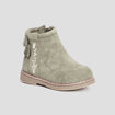 Bottines franges vert kaki bébé fille