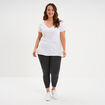 Legging avec taille &eacute;lastiqu&eacute;e gris fonc&eacute; femme grande taille