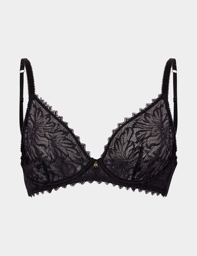 Soutien-gorge corbeille dentelle noir femme