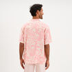 Chemise l&eacute;g&egrave;re textur&eacute;e manches courtes rose homme