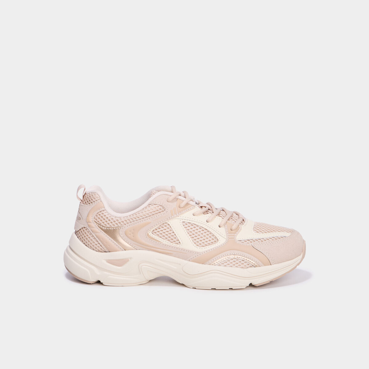 Baskets running &agrave; lacets sable femme