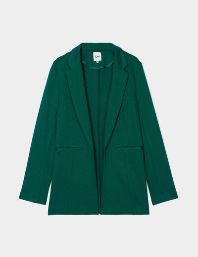 Veste blazer droite vert émeraude femme