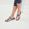 Chaussons mules à motif gris femme