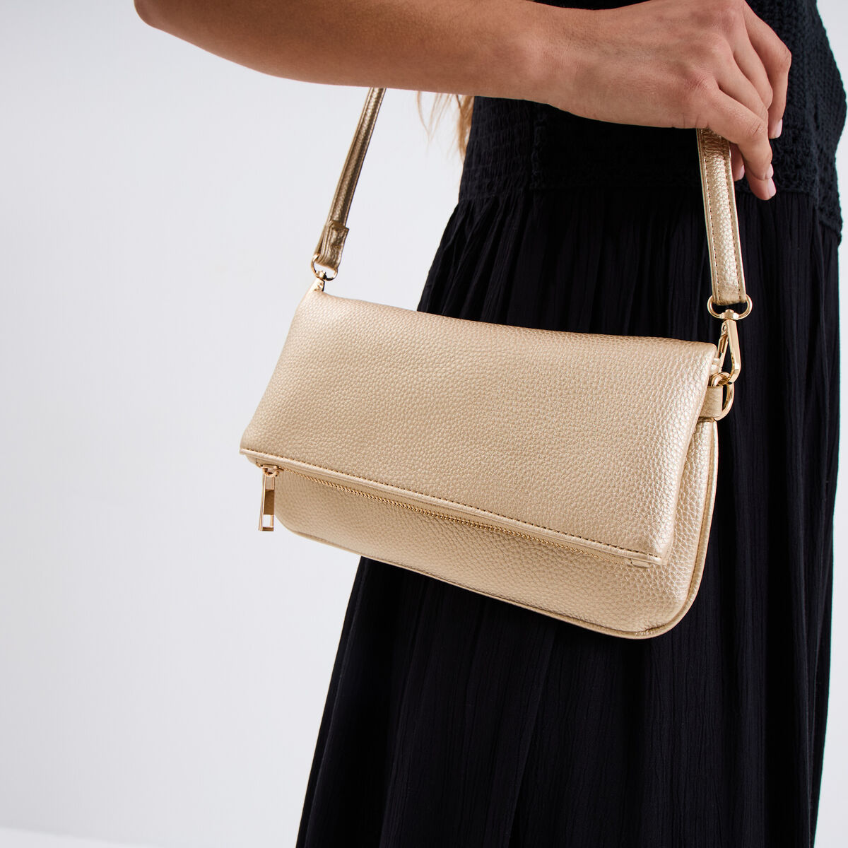 Sac à Main Tula Femme - Couleur Crème Et Or - Occasion En Bon état