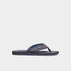 Mules plates bleu marine homme