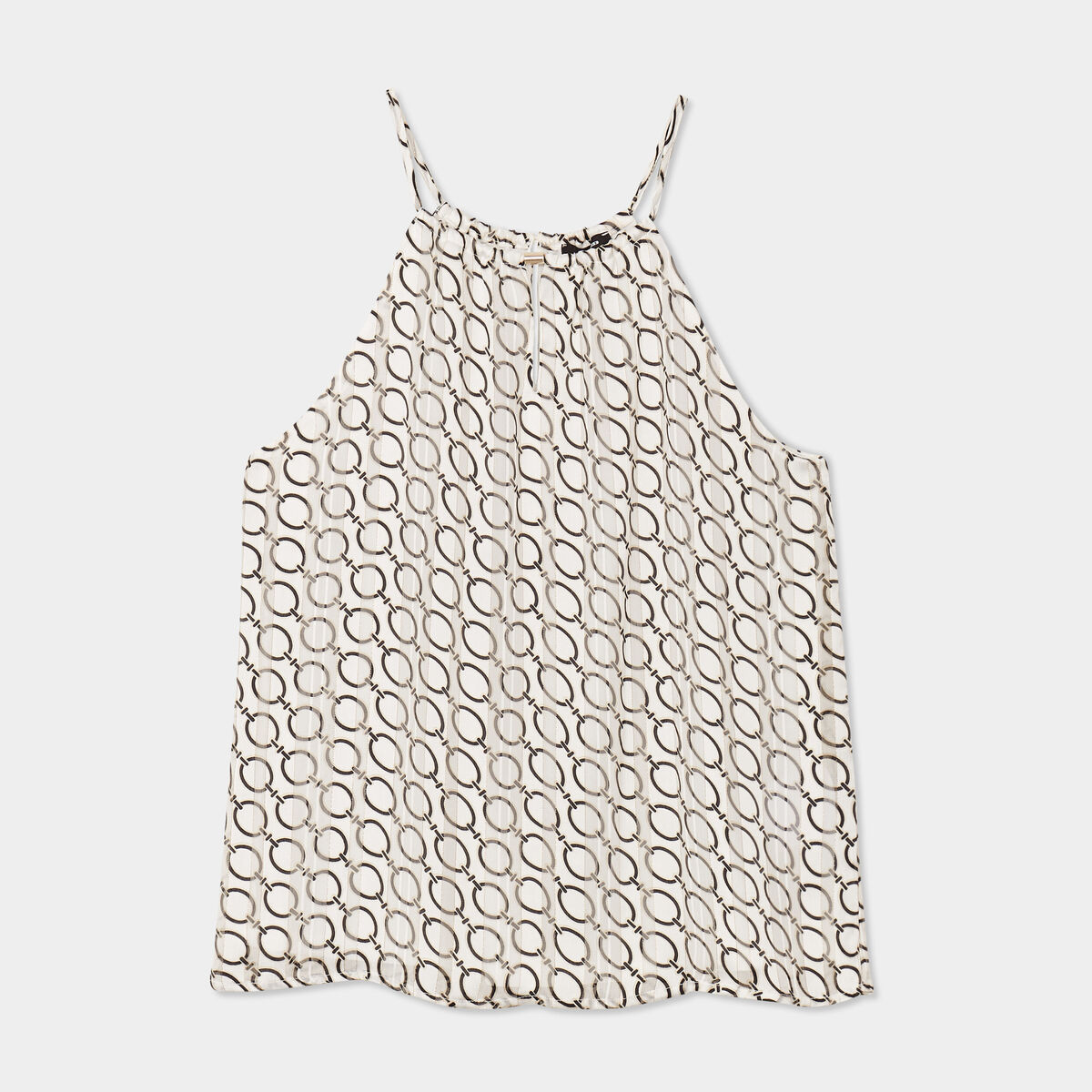 Blouse encolure américaine ecru femme