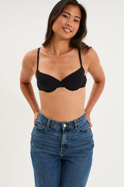 Soutien-gorge padd&eacute; embo&icirc;tant noir femme