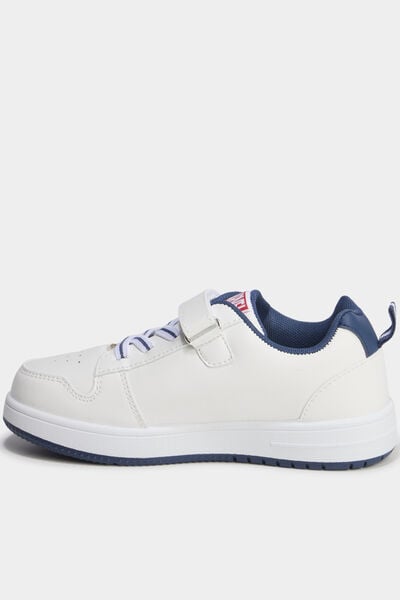 Tennis basses &agrave; scratchs Marvel blanc gar&ccedil;on