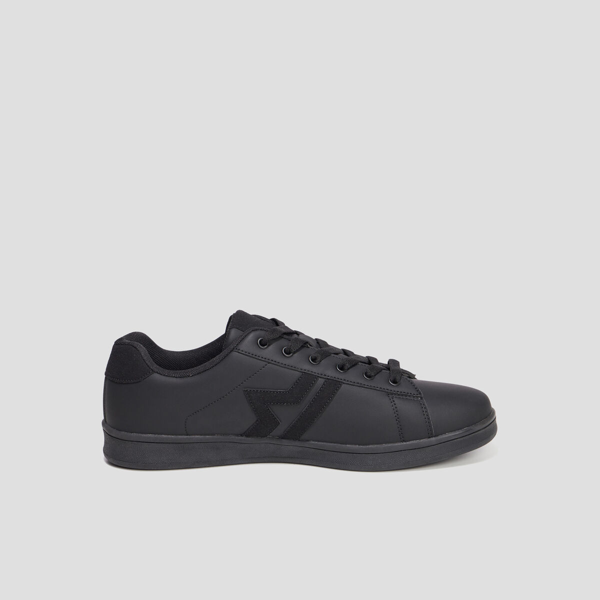 Tennis basses à lacets noir homme
