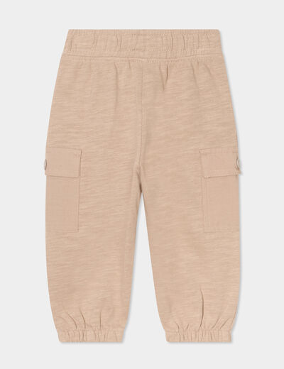 Pantalon battle taille élastiquée coton sable bébé garçon