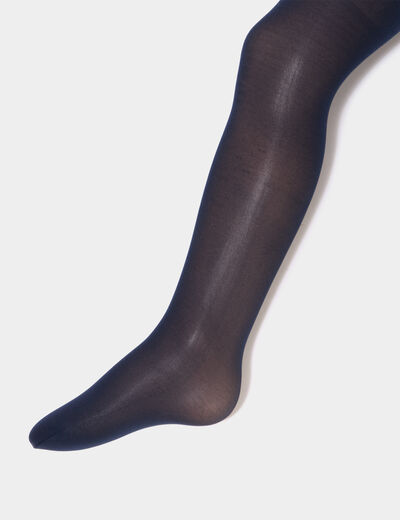 Lot 3 collants (noir, gris, blanc) 40D bleu marine fille