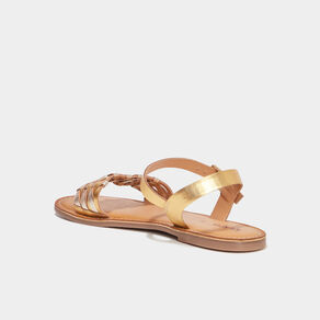 sandales en cuir kickers kickdash jaune or femme Sandales en cuir Kickers Kickdash jaune or femme