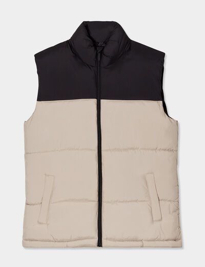Doudoune sans manches doublée Liberto beige homme