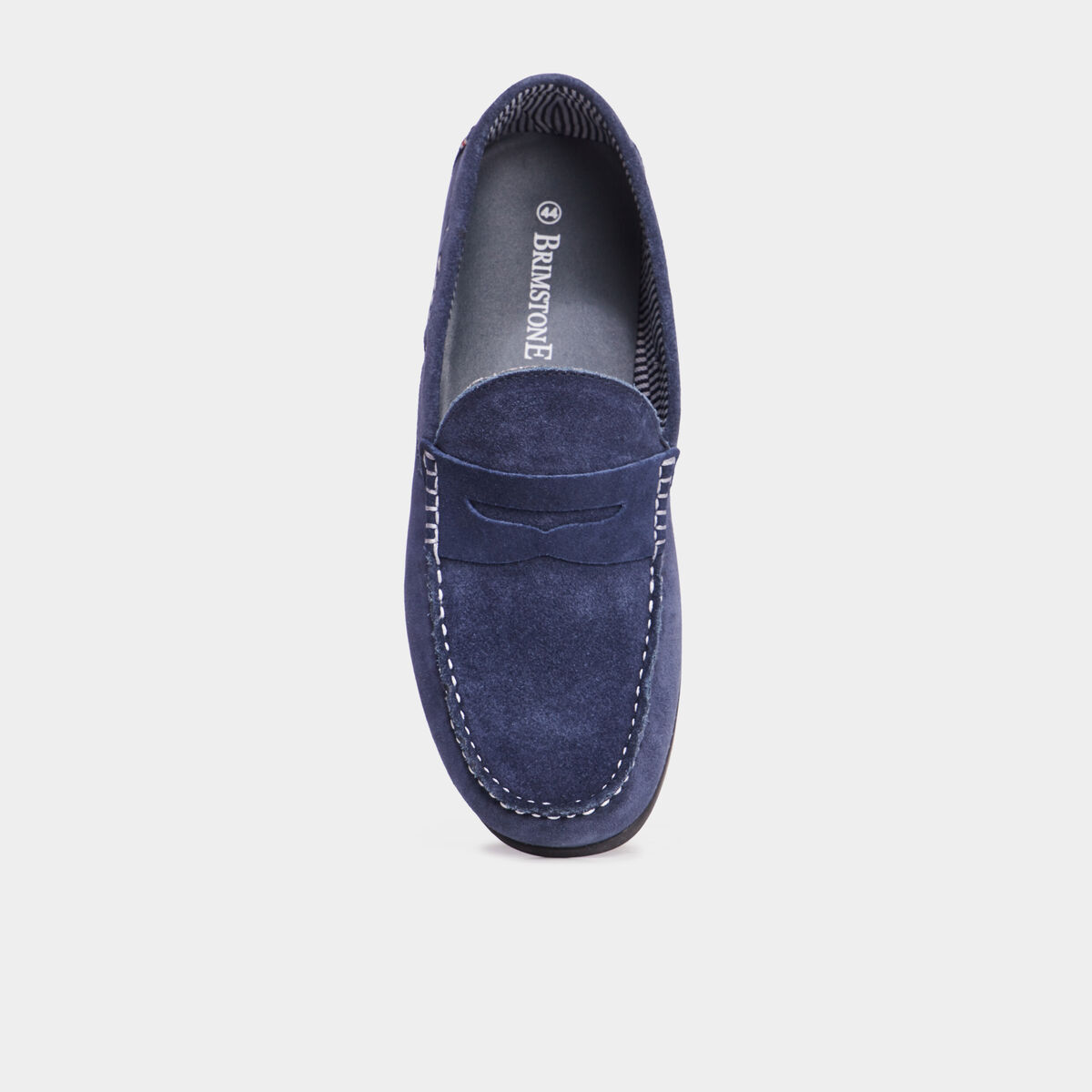 Mocassins en cuir daim bleu homme