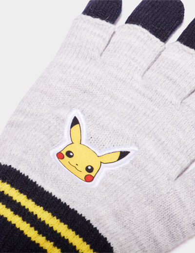 Gants Pokémon Pikachu gris garçon