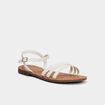 Sandales plates blanc femme