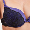 Soutien-gorge dentelle maxi push-up violet foncé femme