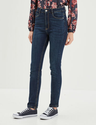 Jeans slim taille haute Creeks denim brut femme