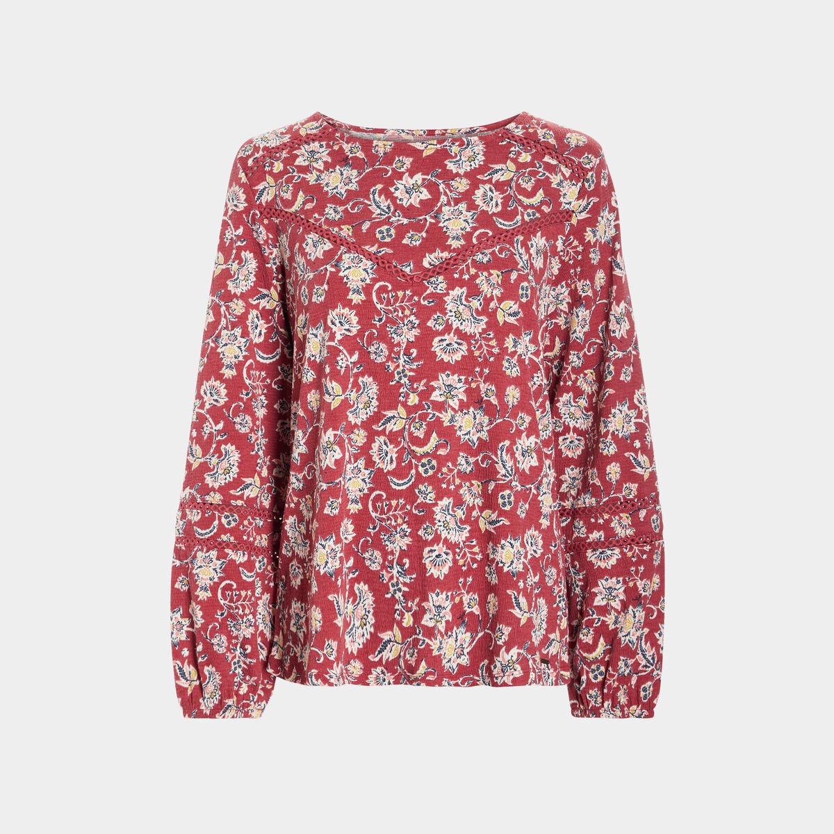 T-shirt manches longues Creeks ecru femme