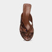 Mules &agrave; talons compens&eacute;s marron femme