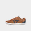Baskets plates à lacets marron cognac homme