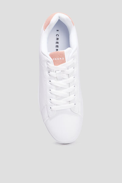 Tennis basses à lacets Creeks rose femme