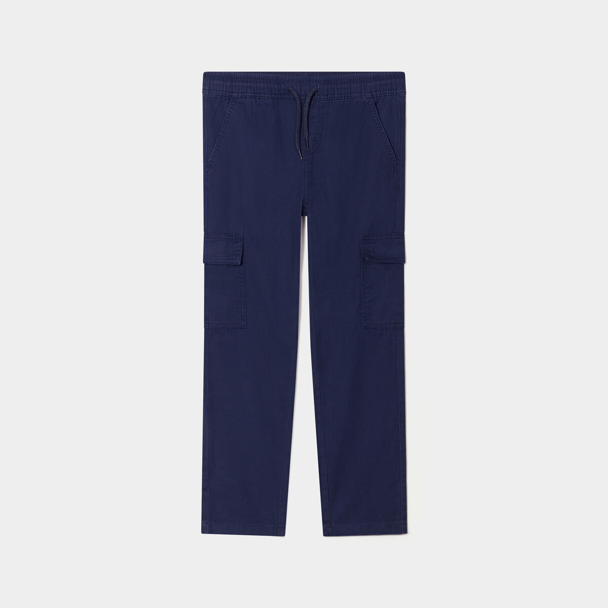 Pantalon cargo taille élastiquée bleu marine garçon