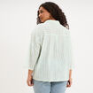 Blouse oversize manches 3/4 coton blanc femme grande taille