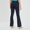 Pantalon bootcut taille haute bleu marine femme